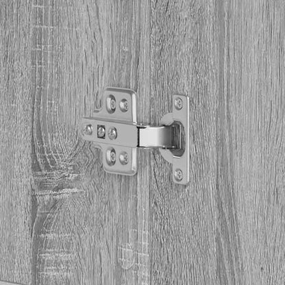 Schoenenkast – Schoenopberger – Schoenrek – Schoenenschuur – Grijze Kast – Sonoma Grijs – 80x39x180 cm – Duurzaam Hout – Geschikt Voor Woonkamer En Veranda
