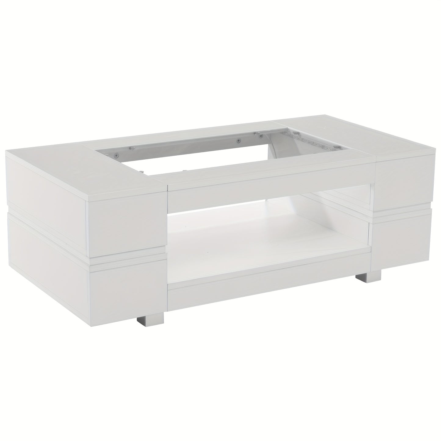 White Coffee Table, Sofa Table, Living Room Table for Party, Office, Living Room