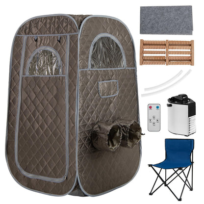 Draagbare Stoomsauna – Mobiele Sauna – Thuis Sauna Tent – Inklapbare Sauna – Persoonlijke Sauna – 3L Stoomgenerator – Afstandsbediening & Timer – Grijs