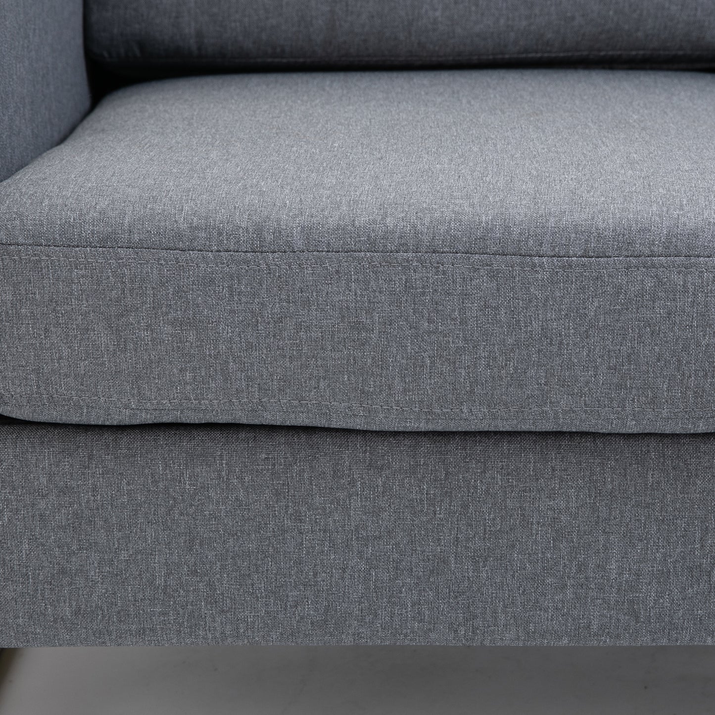 Bankstel – Bank – Zitzetel – Zitbank – Sofa – Donkergrijs – Stoffen Bekleding – Compact Formaat 145x82x78 cm