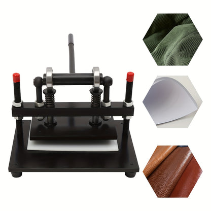 Leren Snijmachine – Handmatige Stansmachine – Embossing Machine – Press Cutter – Faux Leather Cutter – Zwart – Verstelbare Druk – Stabiele Constructie