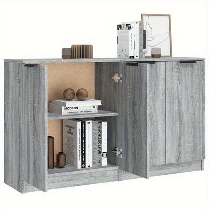 Dressoir – Sideboard – Opbergkast – Ladekast – Kast – Grijs – MDF & Hout – Compact 60x30x70 cm
