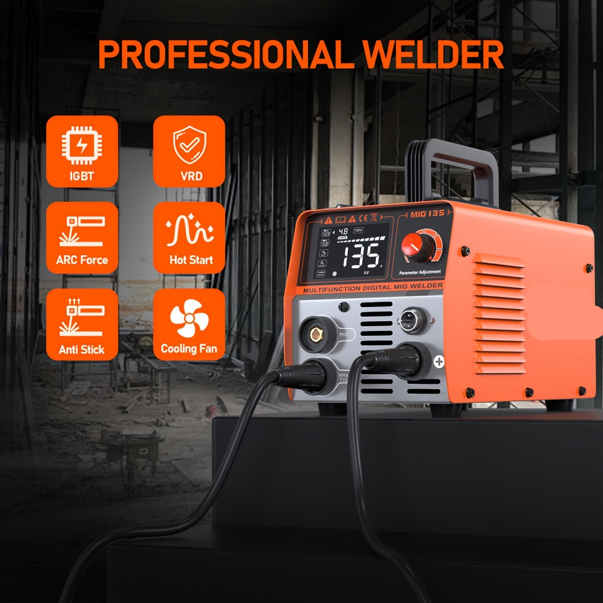 Lasmachine – Lasmachine Zonder Gas – MIG Lasapparaat – ARC Lasser – Lift TIG Machine – Flux Core Draad – 220V Aansluiting