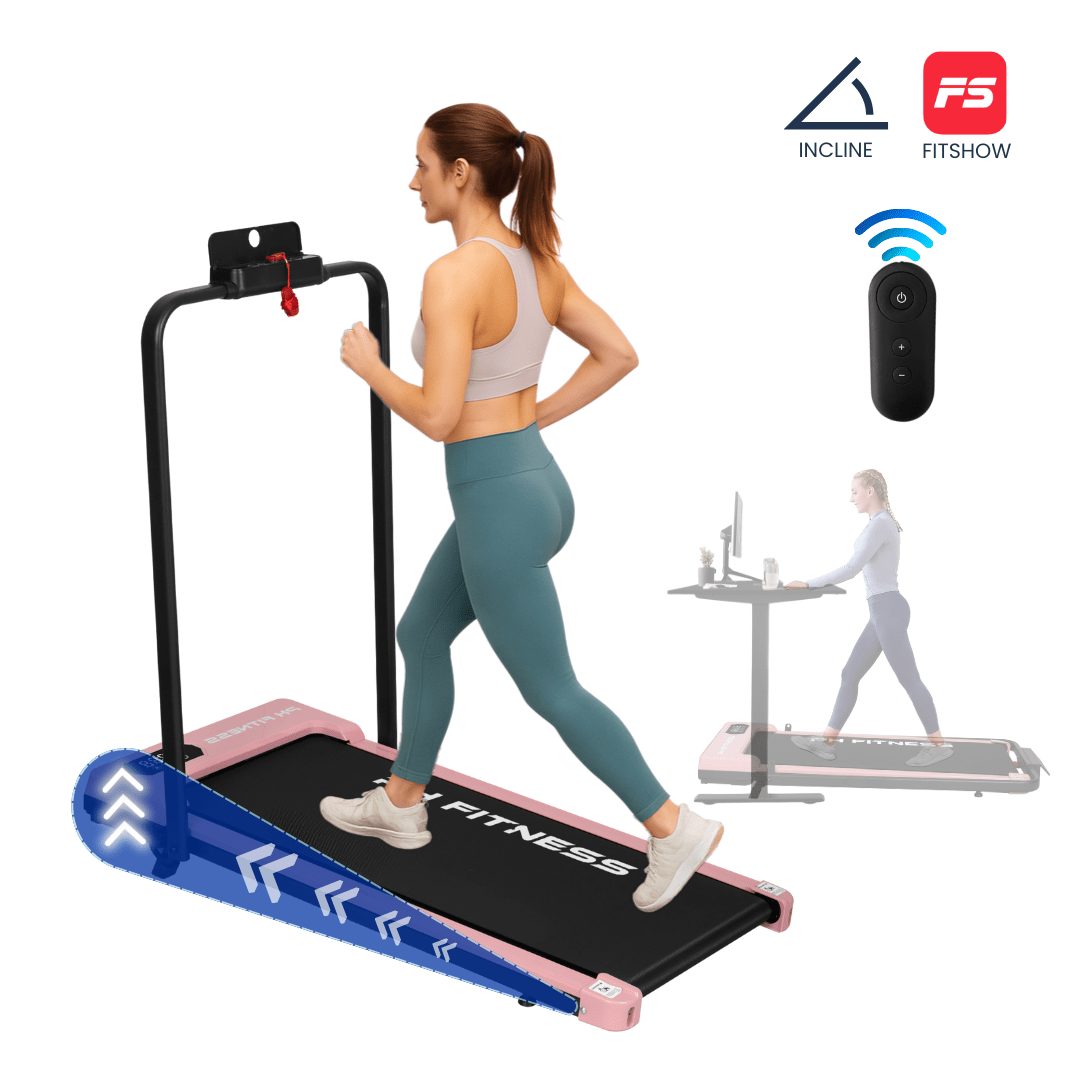 Loopband – Wandelband – Walking Pad – Hardloopband – Treadmill – Inklapbaar Design – 1,3 PK Motor 1-8 km/u – Bluetooth Met FitShow App