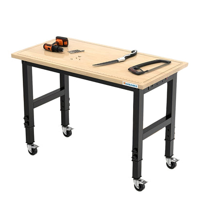 Werkbank – Werktafel – Montagebank – Werkbank Met Wieltjes – Verstelbare Werkbank – Verstelbare Hoogte 85-105 Cm – Draagkracht 900 Kg