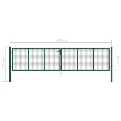 Groen Metalen Gaashek – Tuinhek – Gaashekwerk – Buitenhek – Dierenrenhek – Duurzaam Metaal – 390x75 cm – Weerbestendig Design