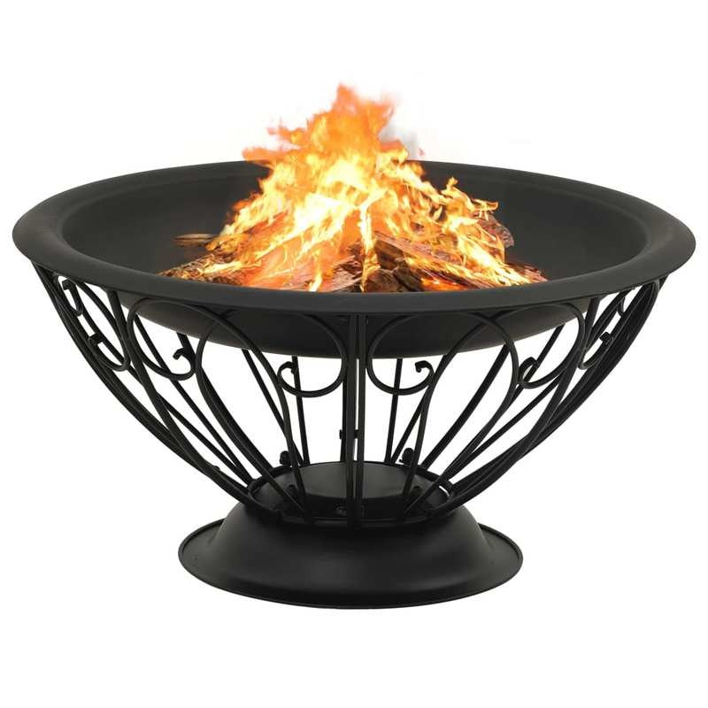 Vuurschaal – Vuurkorf – Tuinverwarmer – Buitenhaard – 75 Cm – Metaal – Geperforeerde Afdekking