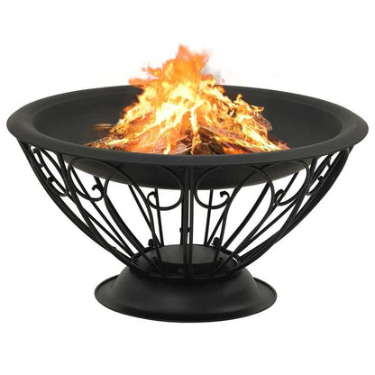 Vuurschaal – Vuurkorf – Tuinverwarmer – Buitenhaard – 75 Cm – Metaal – Geperforeerde Afdekking