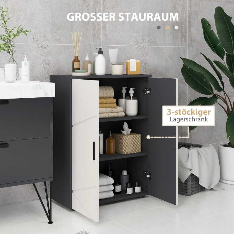 Badkamerkast – Badkamermeubel – Opbergkast – Kolomkast – Wastafelonderkast – Verstelbare Planken – Compact 60x30x82 cm – Zonder Elektriciteit