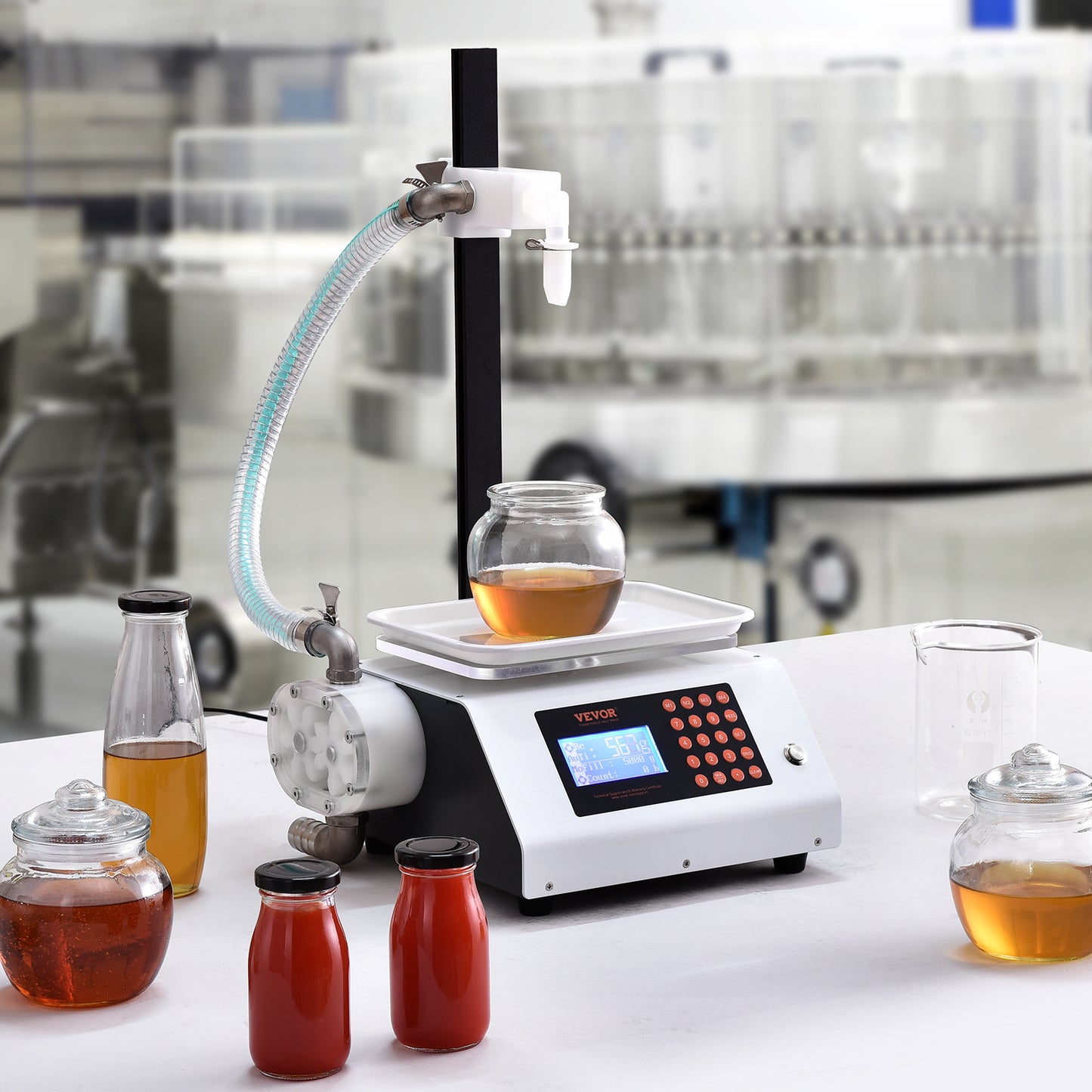Vulmachine vloeistof – Vloeistoffenvuller – Flessenvuller – Automatische vulmachine – Afvulmachine – Digitale bediening – 120W tandwielpomp 2L/min capaciteit