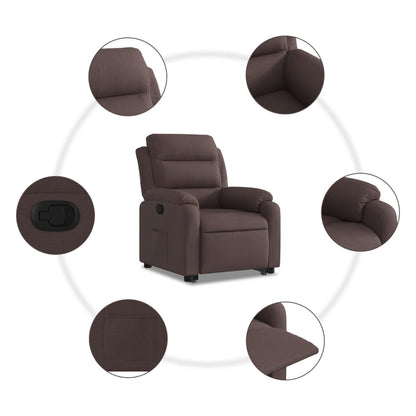 Staandmassagestoel – Staande Massagestoel – Verstelbare Relaxstoel – Massagestoel – Staande Stoel – Liftfunctie Voor Gemakkelijk Opstaan – Comfortabele Bekleding Donkerbruin