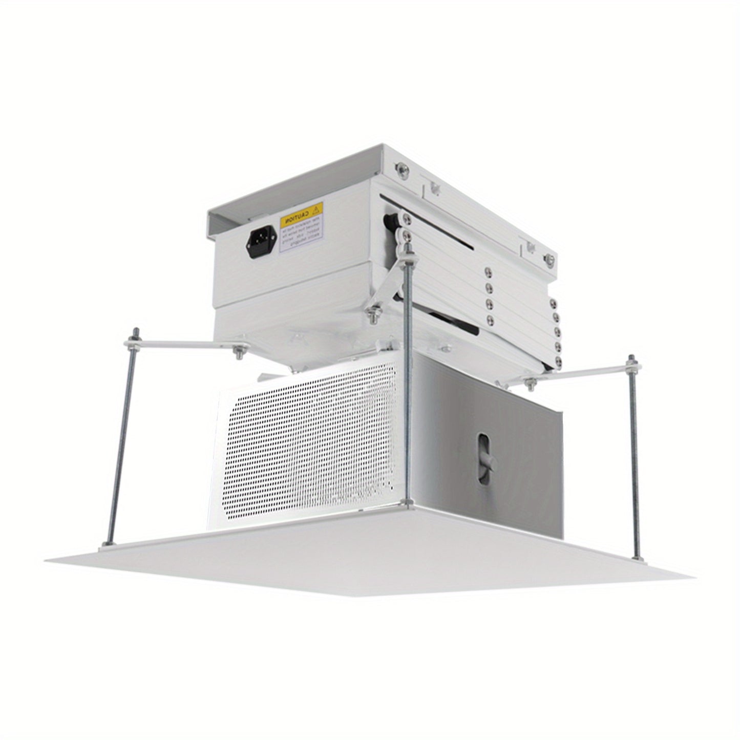 Projectiebeugel – Projectorhouder – Plafondbeugel – Bevestiging Voor Projector – Witte Projectorbeugel – Stevige Houten Constructie – Elektriciteit Niet Nodig