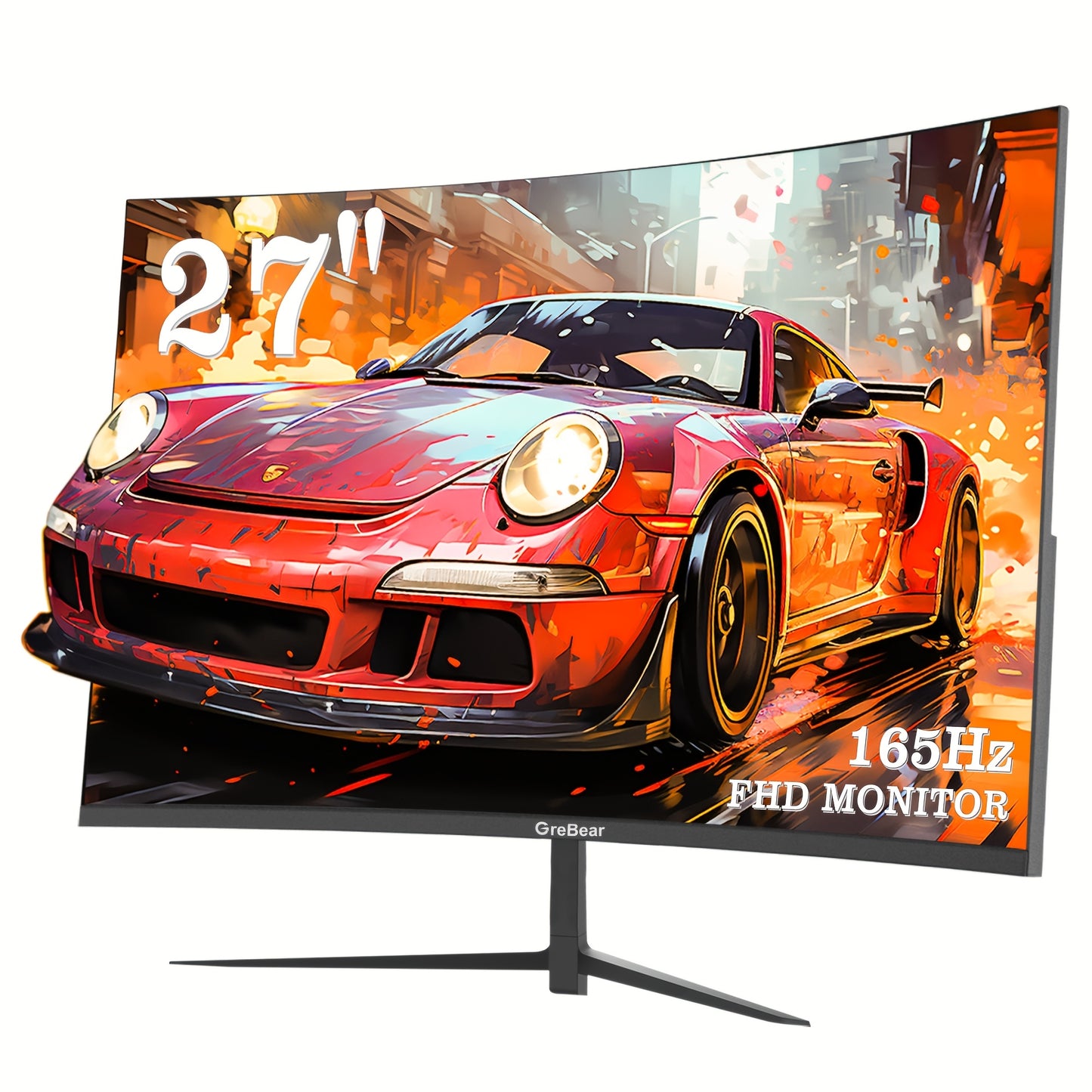 27 inch Curved Monitor – Gaming Monitor – Gaming Scherm – PC Monitor – Computer Scherm – 165Hz Verversingssnelheid – 1ms Reactietijd