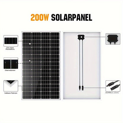 Zonnepaneel – Solar Panel – Solar Module – Zonnecel – Zonne-energie – 200W Monokristallijn – Hoog Rendement – Aluminium Frame