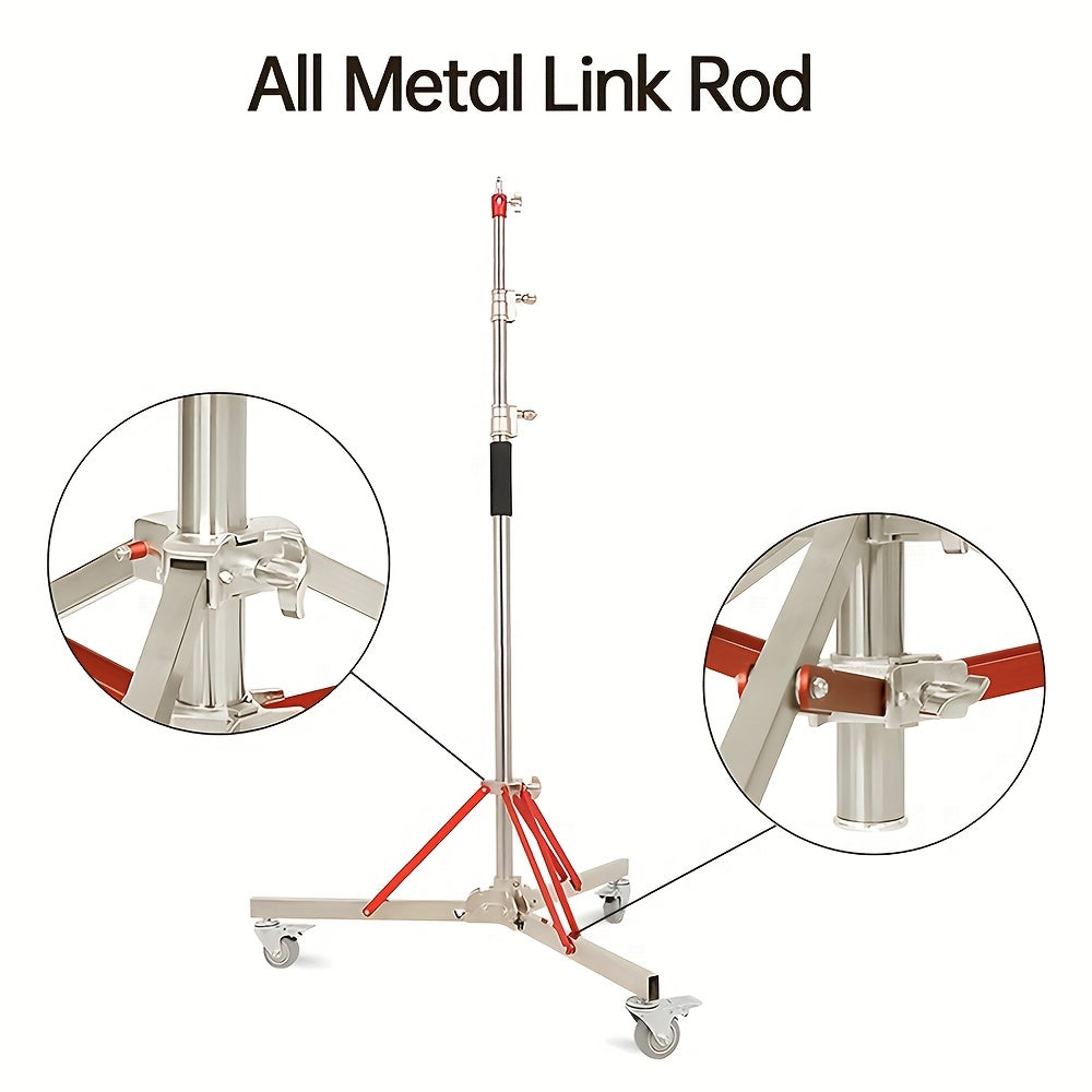 Extra Hoog Statief – Tripod – Lichtstatief – Camerastatief – Telefoonstatief – Metalen Constructie – Maximale Hoogte 320 cm