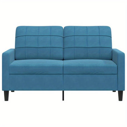 Bankbed – Slaapbank – Bedbank – 2-Zits Sofa Bed – Logeerbed – Lichtblauw Getuft – Hardhouten Frame – Compact Ruimtebesparend Ontwerp – Direct Gebruiksklaar Zonder Montage