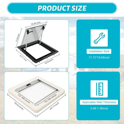 Goodslinesshop Caravan Camper Window - 70° Opening Angle, 450 x 500mm Side Window for Caravans & Motorhomes (High-Quality Shop Now!), Motorhome Part And Accessorie, Rv Accessorie Must Have, Rv Accessorie, Rv Part And Accesso