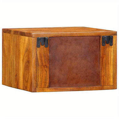2-Tier Solid Acacia Wood Bedside Table with Removable Top - 35x30x22cm, 3.2 Cu Ft Storage, 27" Height, Multifunctional Design for Bedroom & Living Room, All-Season Use, Easy Assembly, No Power Needed, Bedroom Storage Solution
