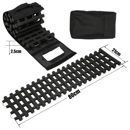 Sneeuwkettingen – Antislip Matten – Tractieplaten – Sneeuwsokken – Traction Mats – 100 x 21 cm – Versterkt Rubber Met Stalen Kabels