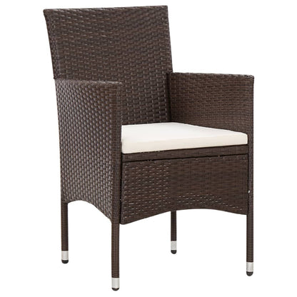Poly Rattan Tuinset – Garden Set – Loungeset – Balkonmeubilair – Terrasmeubilair – Weerbestendig Polyethyleen Rattan – Comfortabele Afneembare Kussens – Bruin