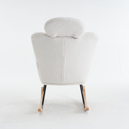 Lounge‑Stoel met Zacht Gecushioneerde Zitting – Luxe Vrijstaande Ontspanningsstoel in Wit, Voor Woonkamer of Slaapkamer