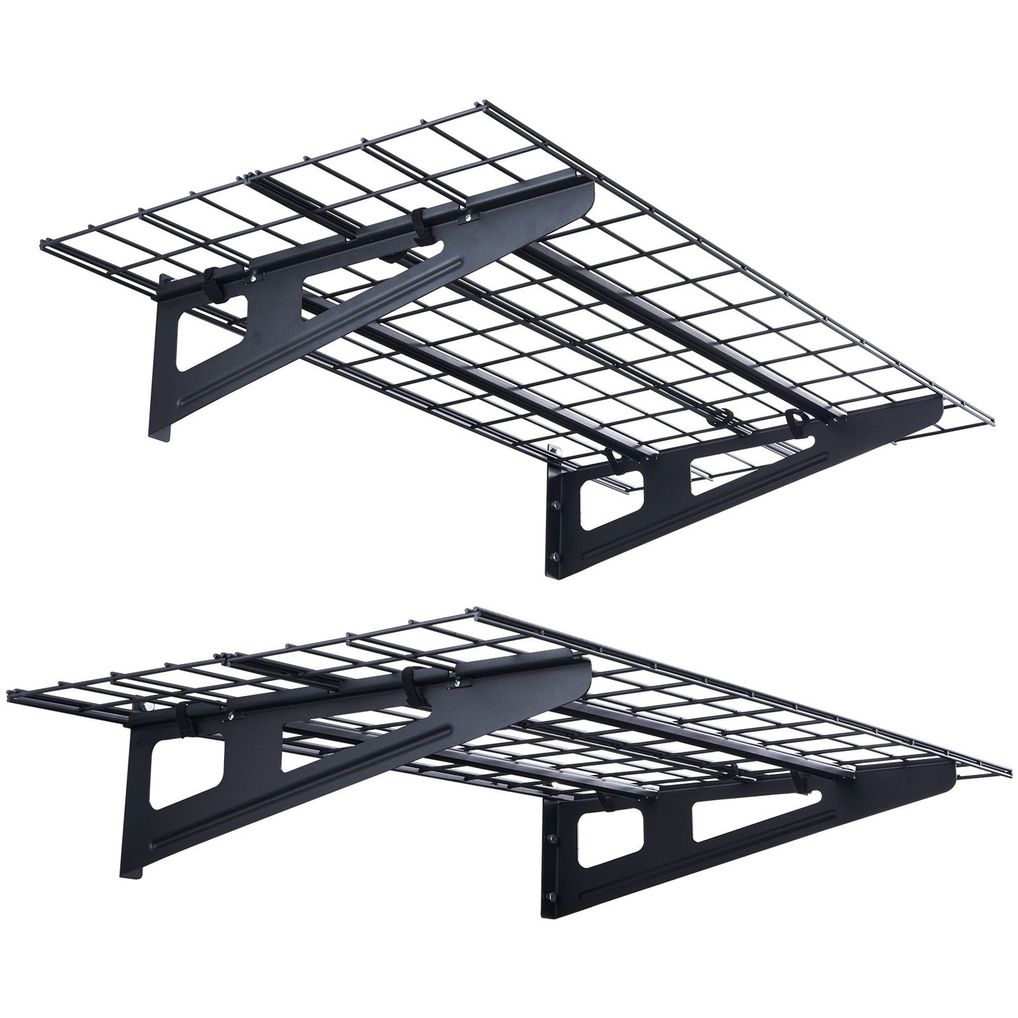 Wandplanken Garage – Werkplaatsplanken – Opbergplanken – Stellingplanken – Heavy Duty Garage Wandplanken – 2 Stuks – Draagkracht 500 kg – Koolstofstaal Mat