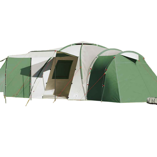 Gezinstent – Familietent – Campingtent – Bungalowtent – Koepeltent – Waterdicht Polyester – Afneembare Luifel – E-Port Aansluiting – Geschikt Voor 6 Personen - Groen