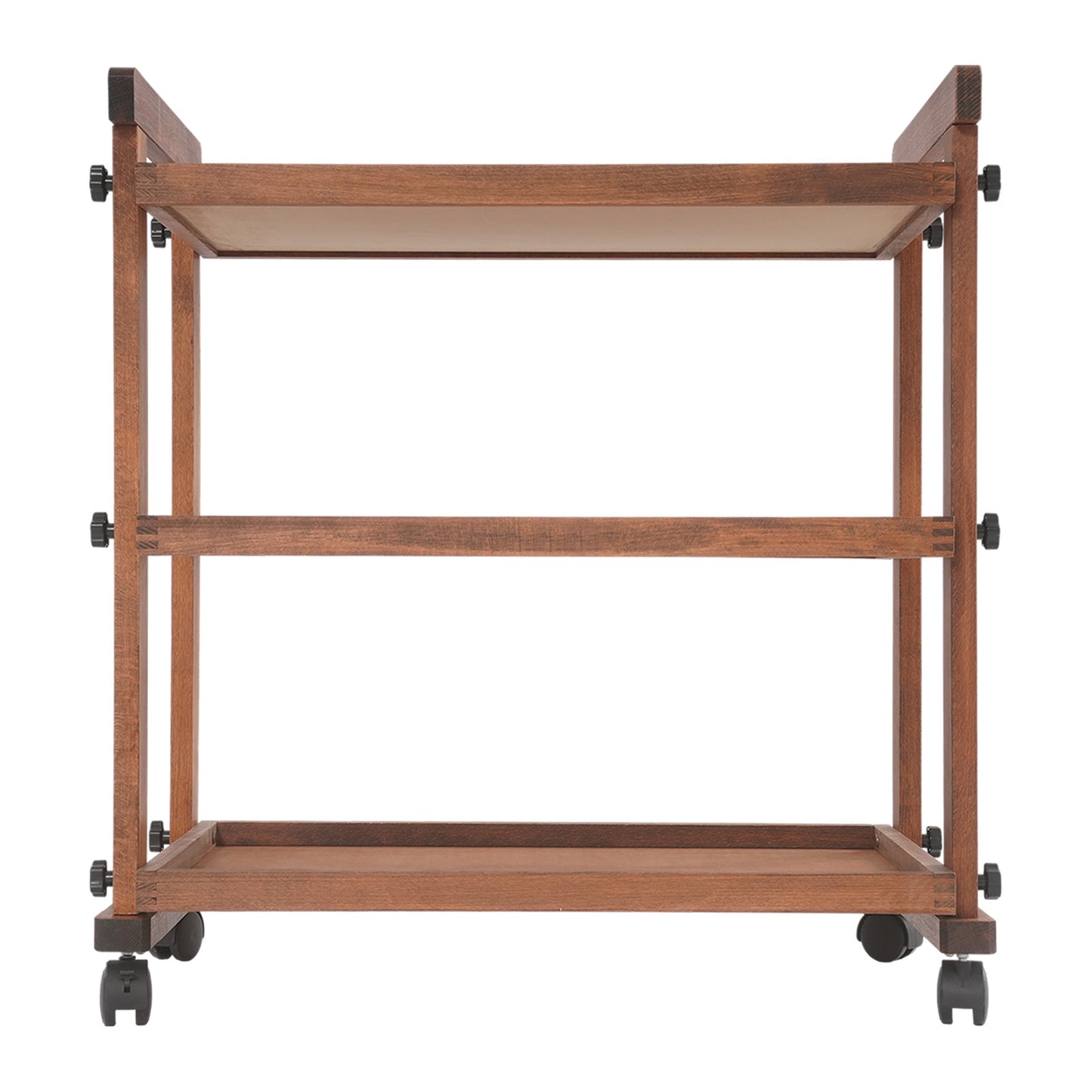 Metalen Opbergwagen – Opbergkar – Opslagwagen – Hobbykar – Atelierwagen – Bruin – Stevige Metalen Constructie – Wieltjes Met Vergrendeling