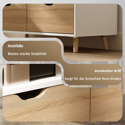 Tv-kast – Tv-meubel – Tv-dressoir – Mediameubel – Wandmeubel – Wit Hout – Compact Formaat – Veel Opbergruimte