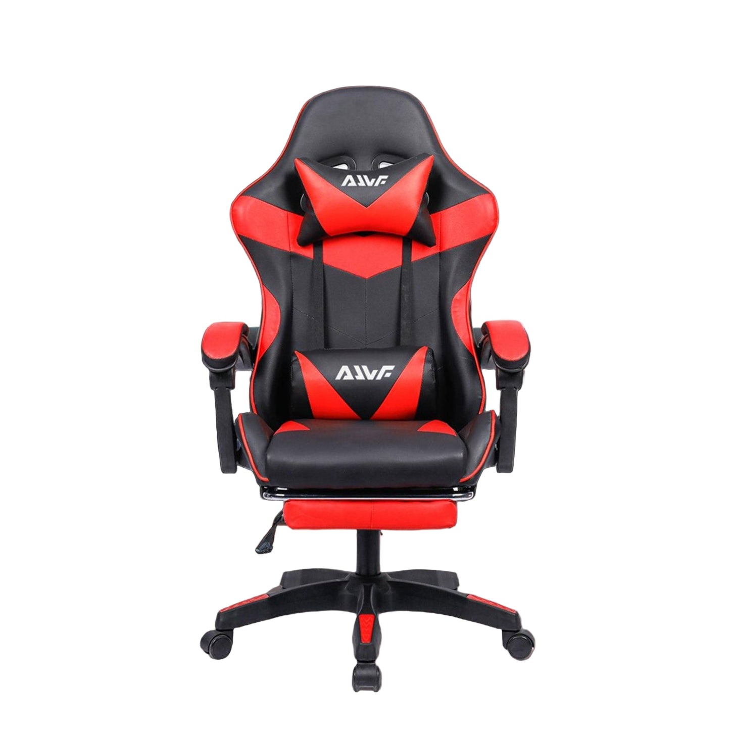 Ergonomische Gamingstoel – Bureaustoel – Gamerstoel – Draaistoel – Werkstoel – Met Verstelbare Voetensteun – Roestvrijstalen Frame – Rood