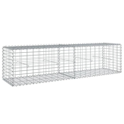 Schanskorf 200x50x50 cm Galvanized Silver Metal Garden Edging - Durable, Weather-Resistant, Ideal for Raised Beds and Landscaping, Landscaping Material|Decorative Edging|Durable Edging