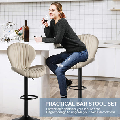 Barkrukken – Barstoelen – Krukken – Hoge Stoelen – Zwarte Barkrukken – Verstelbaar – 360° Draaibaar – Kunstleer Zitting – Metaal Frame