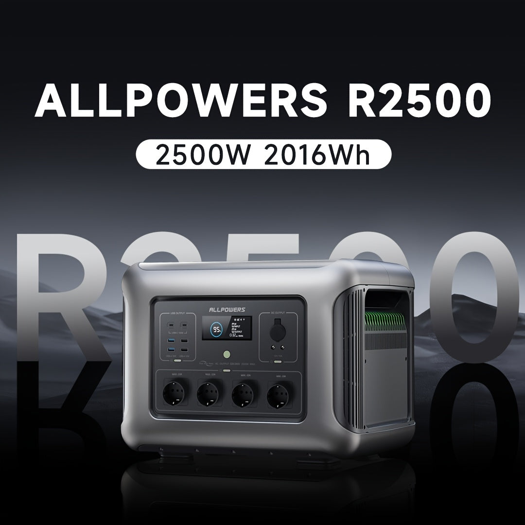 Powerstation – Mobiele Generator – Noodstroomvoorziening – Draagbare Accu – Zonnegenerator – 2016 Wh Capaciteit – Snelle Oplaadtijd 1,3 Uur