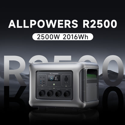 Powerstation – Mobiele Generator – Noodstroomvoorziening – Draagbare Accu – Zonnegenerator – 2016 Wh Capaciteit – Snelle Oplaadtijd 1,3 Uur