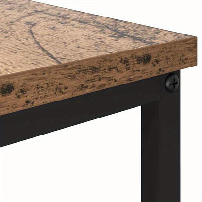 Modern Coffee Table with Storage - Heavy-Duty Old Wood Construction, Easy Assembly Living Room Center Table, Space-Saving Design, Sturdy Legs - for Living Room, Office, Apartment - 100x51x45cm (39x20x18in) - All-Season Use, H