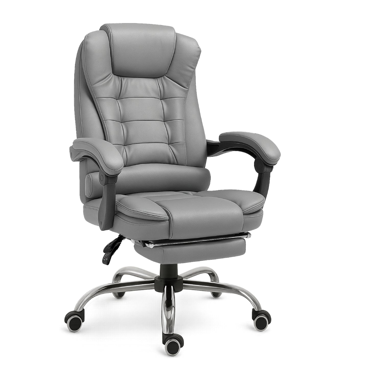 Ergonomische Bureaustoel – Bureaustoel Met Voetensteun – Relaxstoel – Kantoorstoel – Werkstoel – Verstelbare Hoogte 105-115 cm – Rugleuning Kantelbaar Tot 135°
