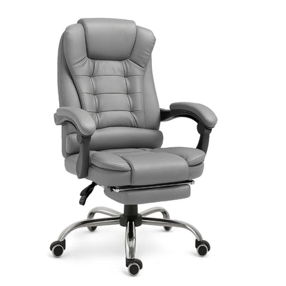 Ergonomische Bureaustoel – Bureaustoel Met Voetensteun – Relaxstoel – Kantoorstoel – Werkstoel – Verstelbare Hoogte 105-115 cm – Rugleuning Kantelbaar Tot 135°