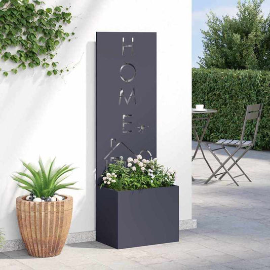 Bloempot Anthraciet – Plantenpot Tuinpot – Terras Decor – Buitenpot – Bloembak – Duurzaam Metaal – 50x140 cm