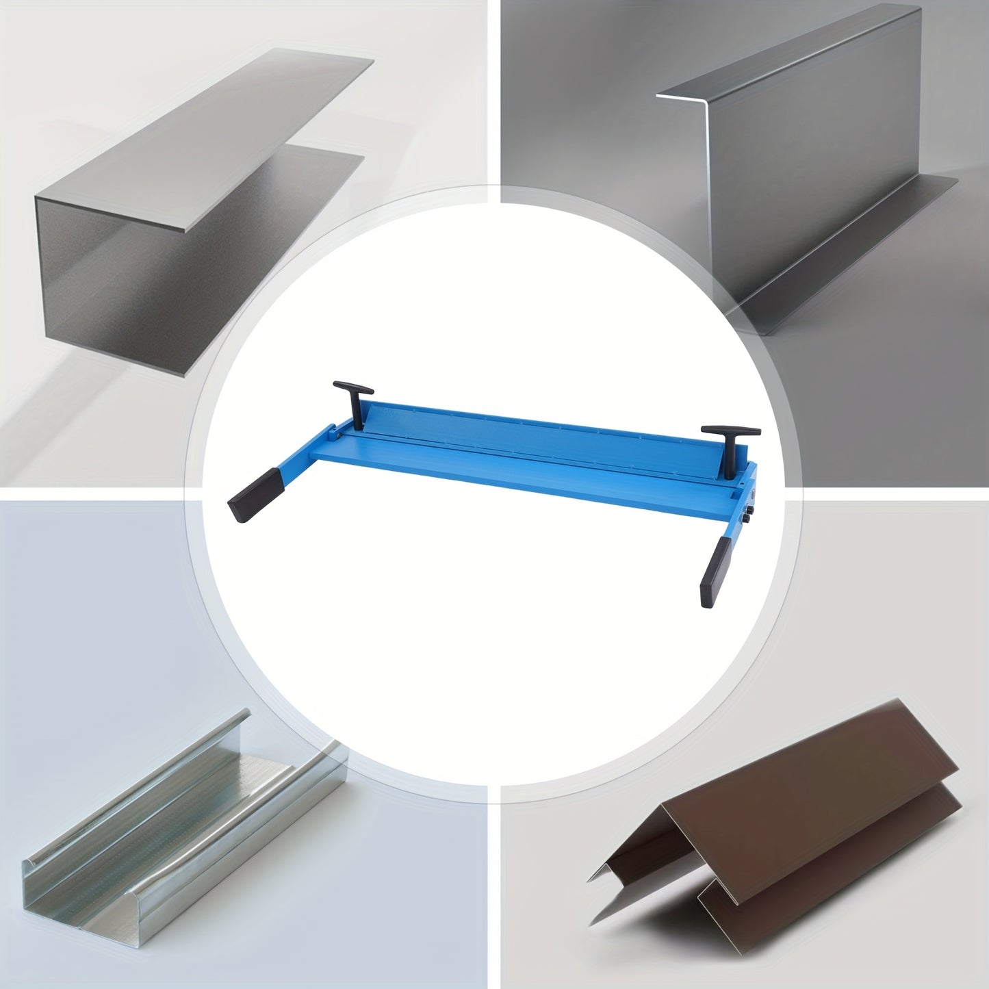 Handmatige Metaalbuigmachine – Metaalbuiger – Plaatbuiger – Buigmachine – Metaalbender – Blauw – Instelbare Buighoek 0-120° – 630 mm Werkbreedte – Q235 Koolstofstaal – Veilig Afgeronde Randen
