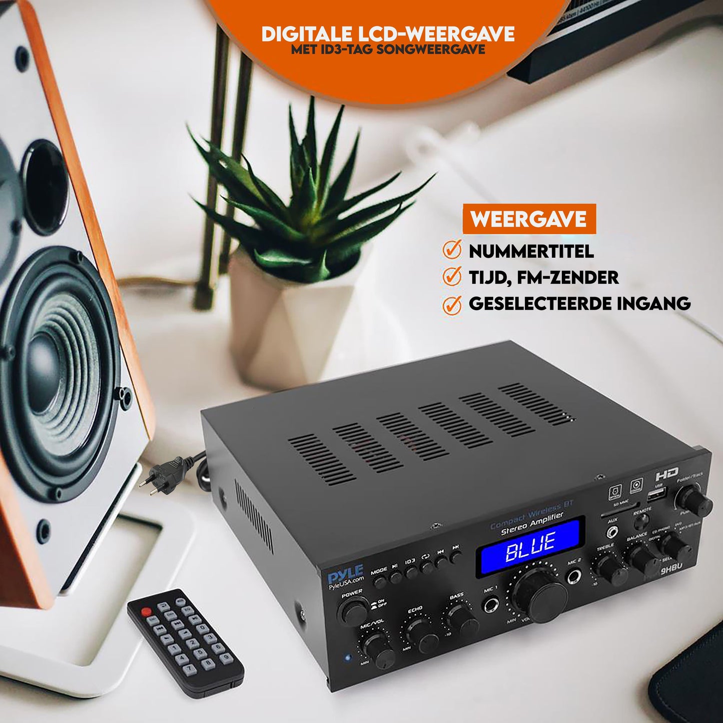 Versterker – Audioversterker – Stereoversterker – Multi-Channel Versterker – HiFi Versterker – 200W vermogen – Bluetooth en HDMI aansluitingen