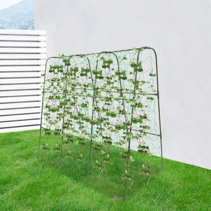 Tuinboog – Rozenboog – Klimboog – Plantenboog – Rankhulp – Stalen Klimtuinboog 120x120 cm – PE-Gecoate Buis – Stevige Poten – Weerbestendig Groen