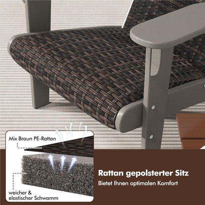 Tuinstoel – Adirondack Tuinstoel – Loungestoel – Tuinmeubel – Buitestoel – Ergonomisch Design – Duurzaam HDPE Frame