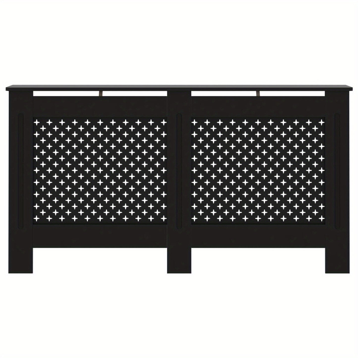 Radiator Cover Black 152x19x81.5 cm MDF