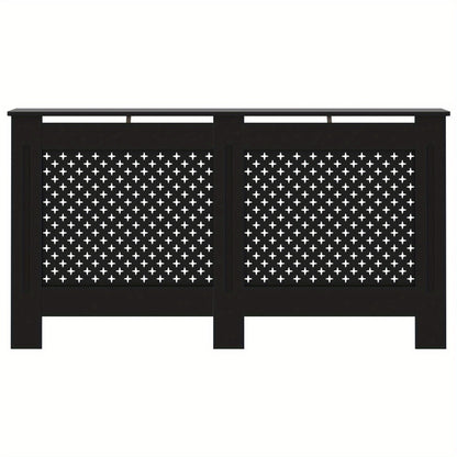 Radiator Cover Black 152x19x81.5 cm MDF