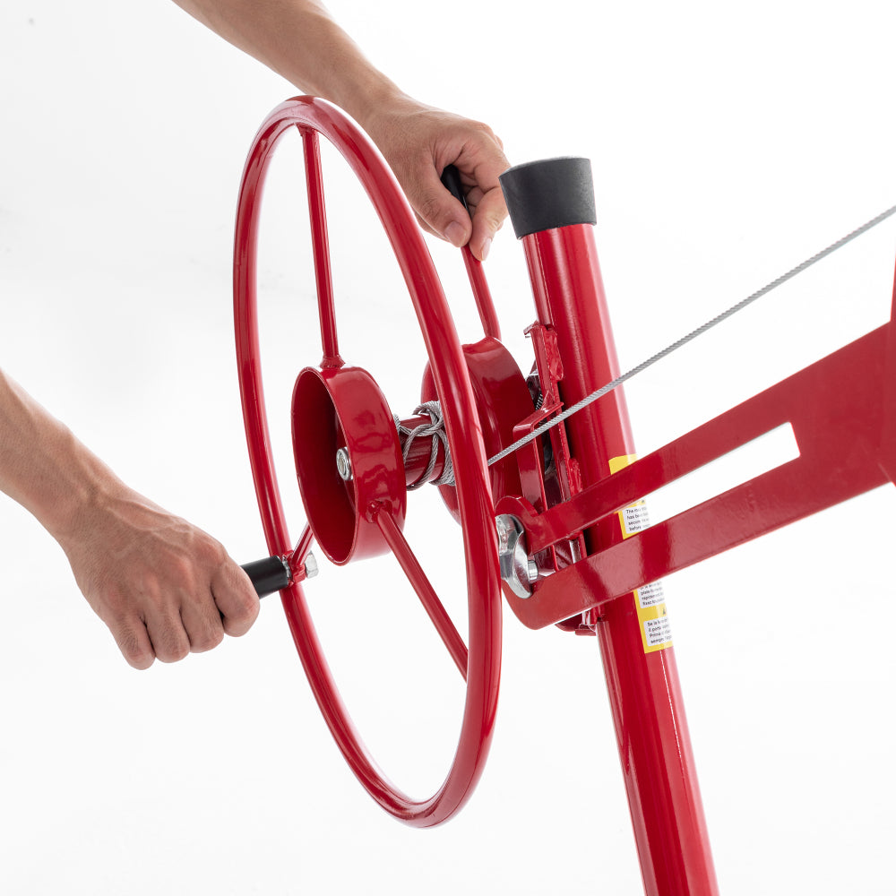 Gipsplaatheftruck – Gypsum Board Lifter – Plaat Tilwagen – Platen Klem – Gipsplaat Tilapparaat – Verstelbare Werkhoogte 140-350 cm – Kantelbaar Tot 60 Graden