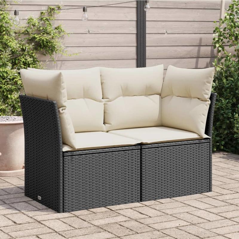 Tweezitsbank Buiten – Buitenbank – Tuinbank – Terrasbank – Loungesofa – Variant Noir – Weerbestendig & Comfortabel – Lichtgewicht & Onderhoudsvriendelijk