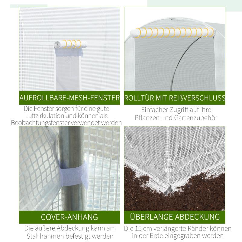 Kweekkas – Tuinkas – Broeikas – Plantenkas – Serre – 2x4 Meter – Duurzaam Polycarbonaat – Weerbestendige Constructie