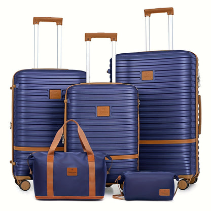 Hardschalige Kofferset – Reiskoffer – Bagageset – Weekendkoffer – Cabinekoffer – 20/24/28 Inch – Duurzaam ABS – 360° Zwenkwielen – Blauw