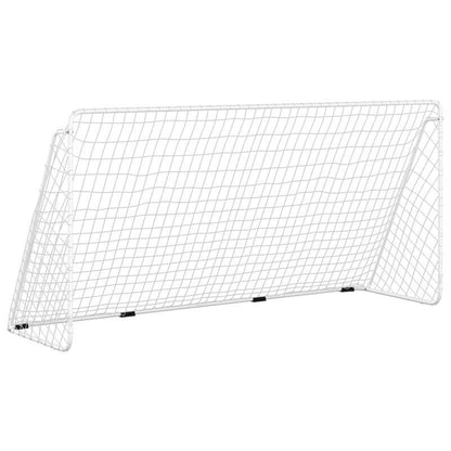 Wit Stalen Voetbaldoel – Voetbalgoal – Football Goal – Soccer Goal – Voetbalnet – 366x122x182 cm – Weerbestendig Staal