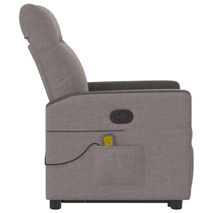 Verstelbare Fauteuil – Relaxstoel – Liftstoel – Zitzak – Elektrische Stoel – Manueel Verstelbaar – Liftfunctie Voor Gemakkelijk Opstaan – Ademend Taupe Textiel